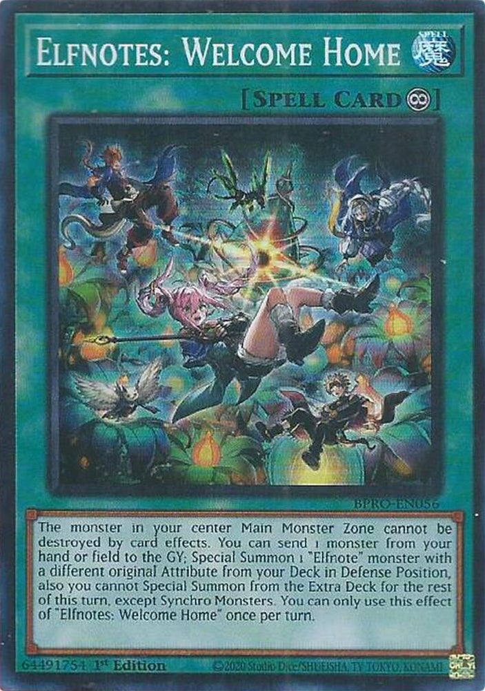 Elfnotes: Welcome Home [BPRO-EN056] Super Rare Yu-Gi-Oh!