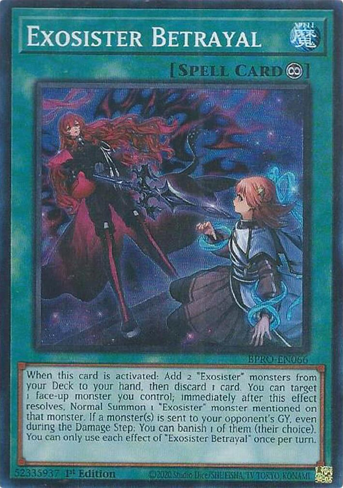 Exosister Betrayal [BPRO-EN066] Super Rare Yu-Gi-Oh!