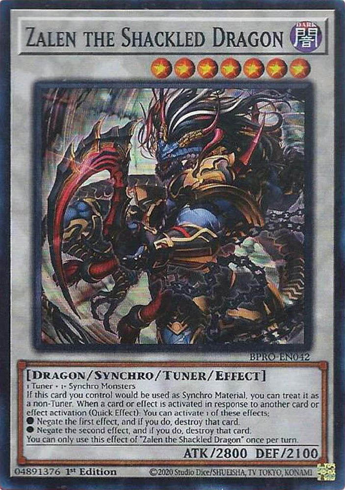 Zalen the Shackled Dragon [BPRO-EN042] Super Rare Yu-Gi-Oh!