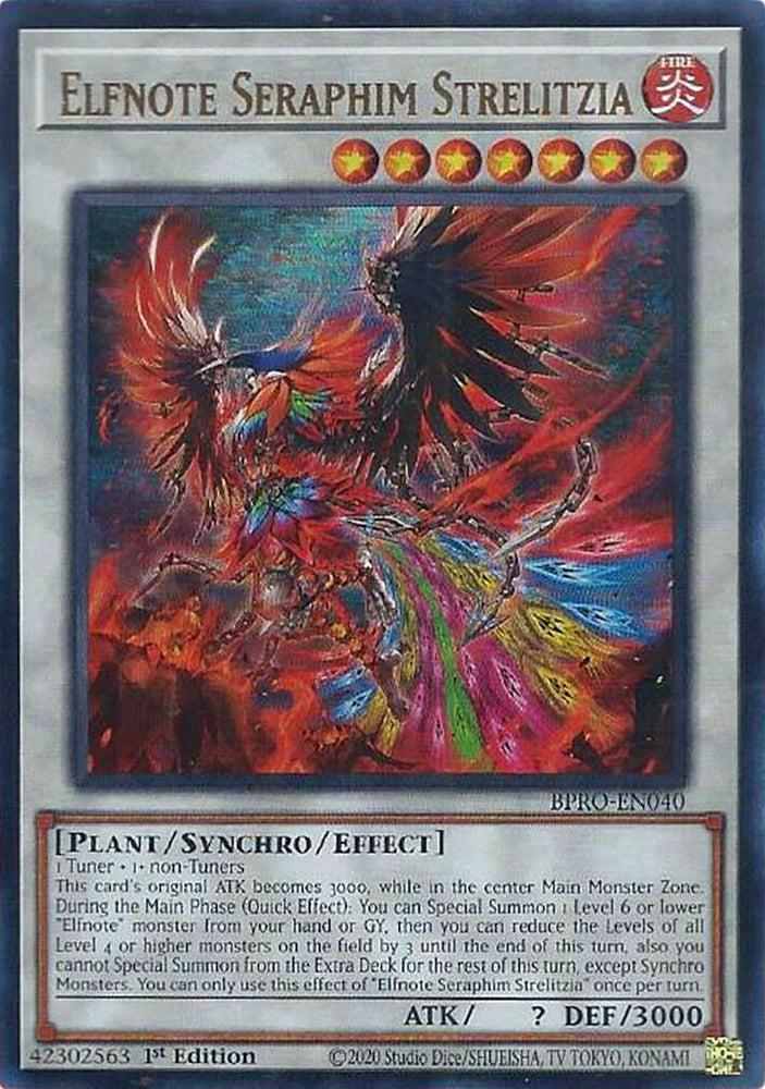 Elfnote Seraphim Strelitzia [BPRO-EN040] Ultra Rare Yu-Gi-Oh!