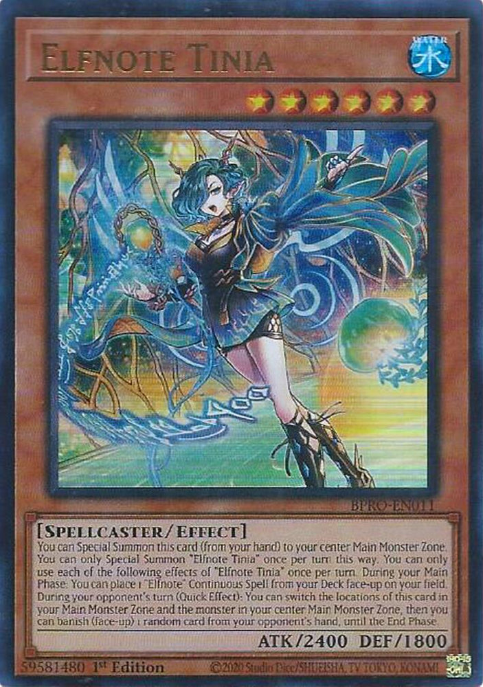 Elfnote Tinia [BPRO-EN011] Ultra Rare Yu-Gi-Oh!