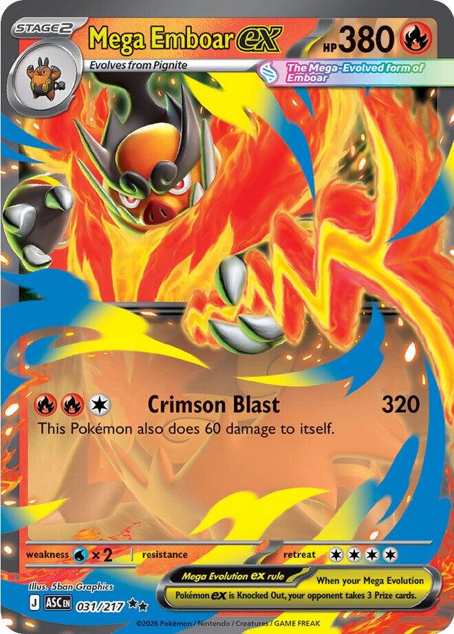 Mega Emboar ex (031/217) [Mega Evolution: Ascended Heroes] Pokémon