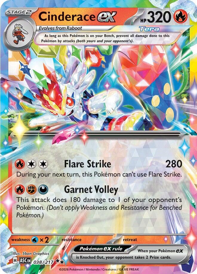 Cinderace ex (038/217) [Mega Evolution: Ascended Heroes] Pokémon