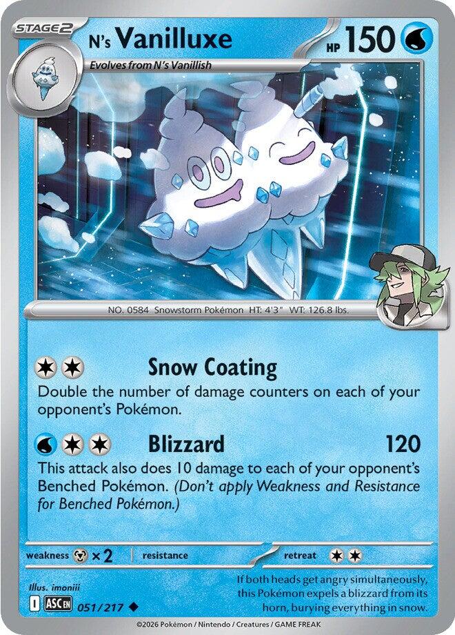 N's Vanilluxe (051/217) [Mega Evolution: Ascended Heroes] Pokémon