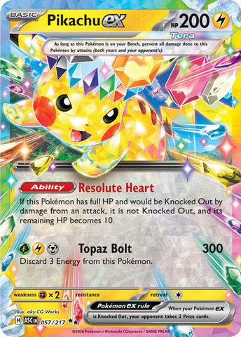 Pikachu ex (057/217) [Mega Evolution: Ascended Heroes] Pokémon