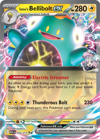 Iono's Bellibolt ex (070/217) [Mega Evolution: Ascended Heroes] Pokémon