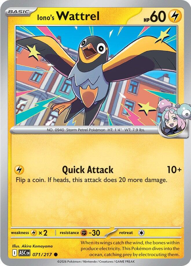 Iono's Wattrel (071/217) [Mega Evolution: Ascended Heroes] Pokémon