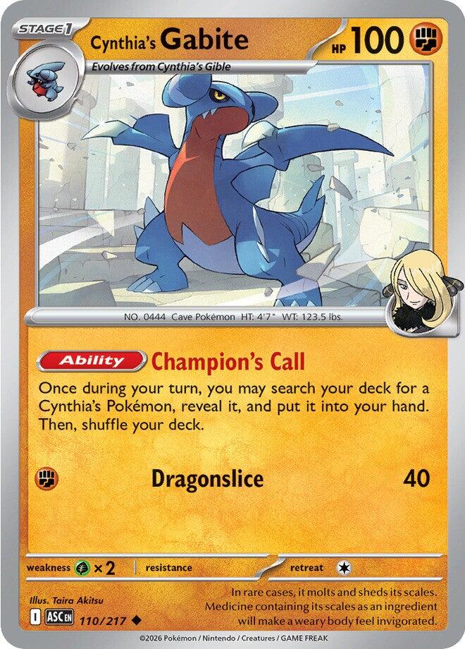 Cynthia's Gabite (110/217) [Mega Evolution: Ascended Heroes] Pokémon