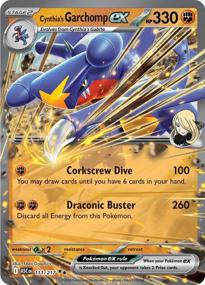 Cynthia's Garchomp ex (111/217) [Mega Evolution: Ascended Heroes] Pokémon