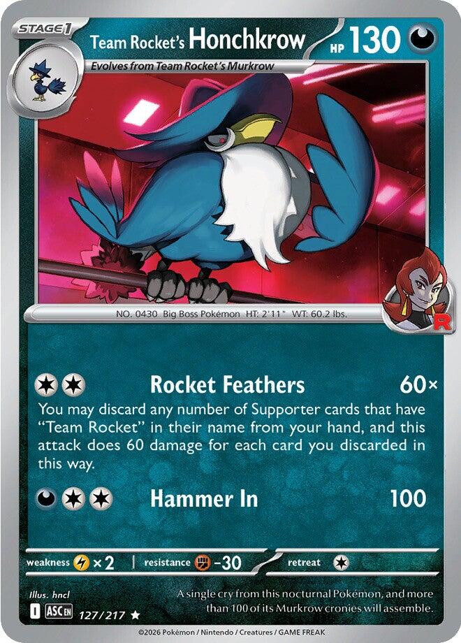 Team Rocket's Honchkrow (127/217) [Mega Evolution: Ascended Heroes] Pokémon