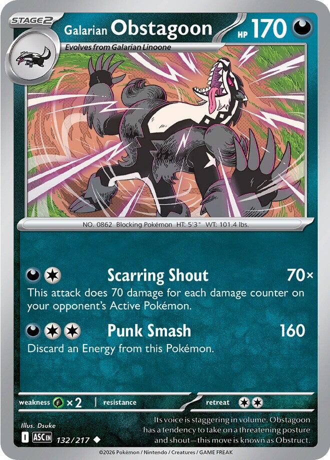 Galarian Obstagoon (132/217) [Mega Evolution: Ascended Heroes] Pokémon
