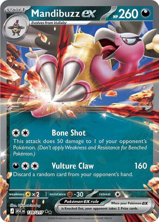 Mandibuzz ex (139/217) [Mega Evolution: Ascended Heroes] Pokémon