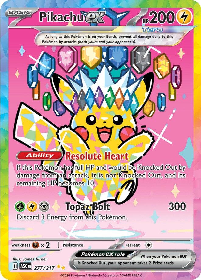 Pikachu ex (277/217) [Mega Evolution: Ascended Heroes] Pokémon
