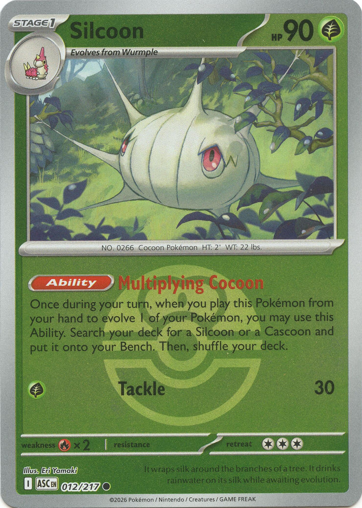 Silcoon (012/217) (Love Ball) [Mega Evolution: Ascended Heroes] Pokémon