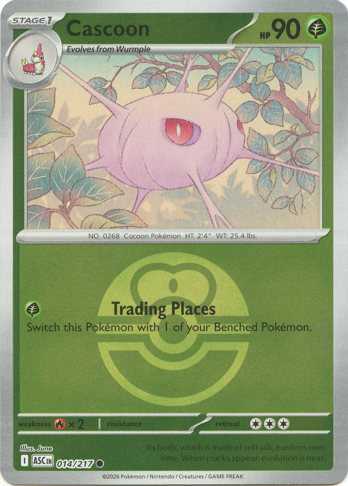 Cascoon (014/217) (Love Ball) [Mega Evolution: Ascended Heroes] Pokémon