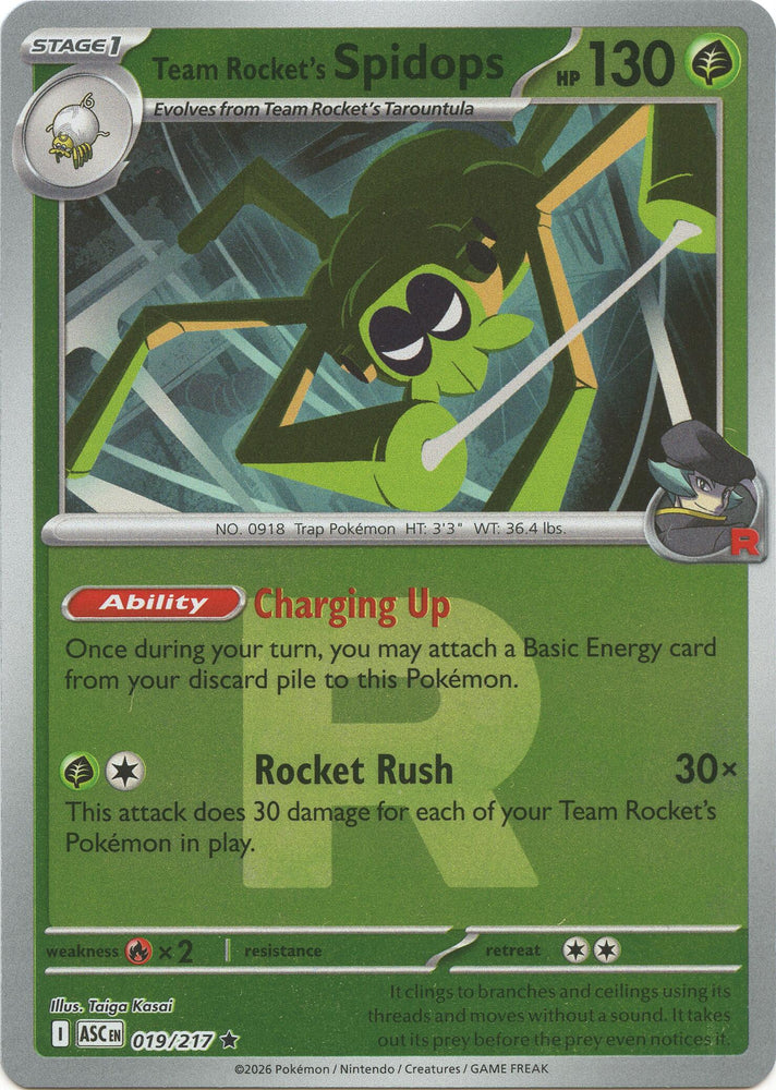 Team Rocket's Spidops (019/217) (Team Rocket) [Mega Evolution: Ascended Heroes] Pokémon