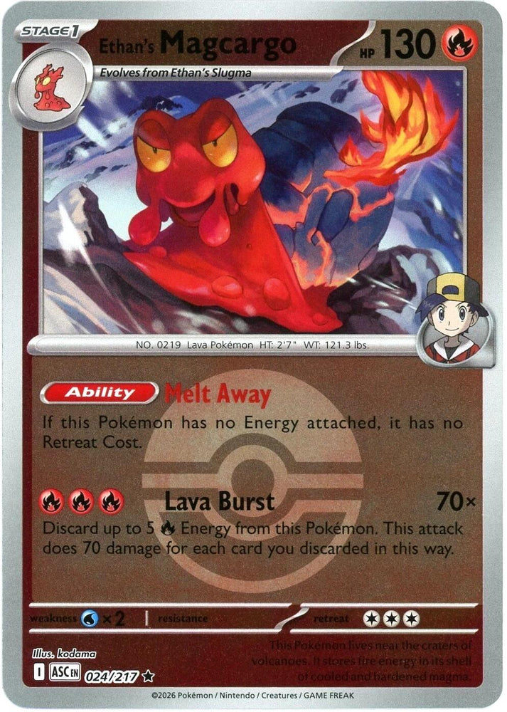 Ethan's Magcargo (024/217) (Poke Ball) [Mega Evolution: Ascended Heroes] Pokémon