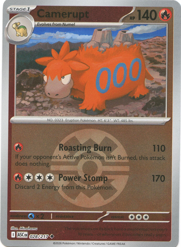 Camerupt (028/217) (Quick Ball) [Mega Evolution: Ascended Heroes] Pokémon