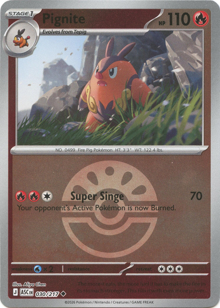 Pignite (030/217) (Friend Ball) [Mega Evolution: Ascended Heroes] Pokémon