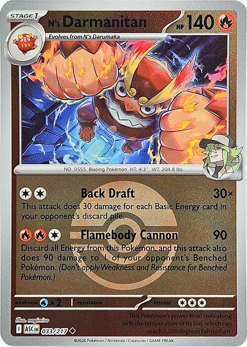N's Darmanitan (033/217) (Poke Ball) [Mega Evolution: Ascended Heroes] Pokémon
