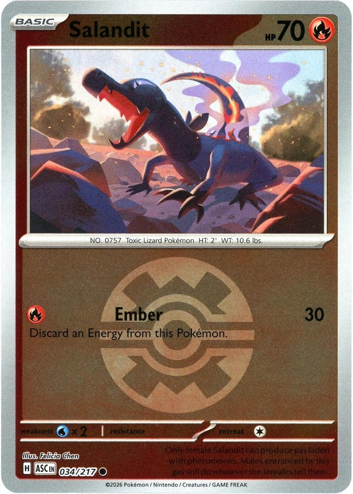Salandit (034/217) (Quick Ball) [Mega Evolution: Ascended Heroes] Pokémon