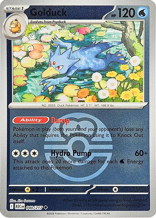 Golduck (040/217) (Love Ball) [Mega Evolution: Ascended Heroes] Pokémon