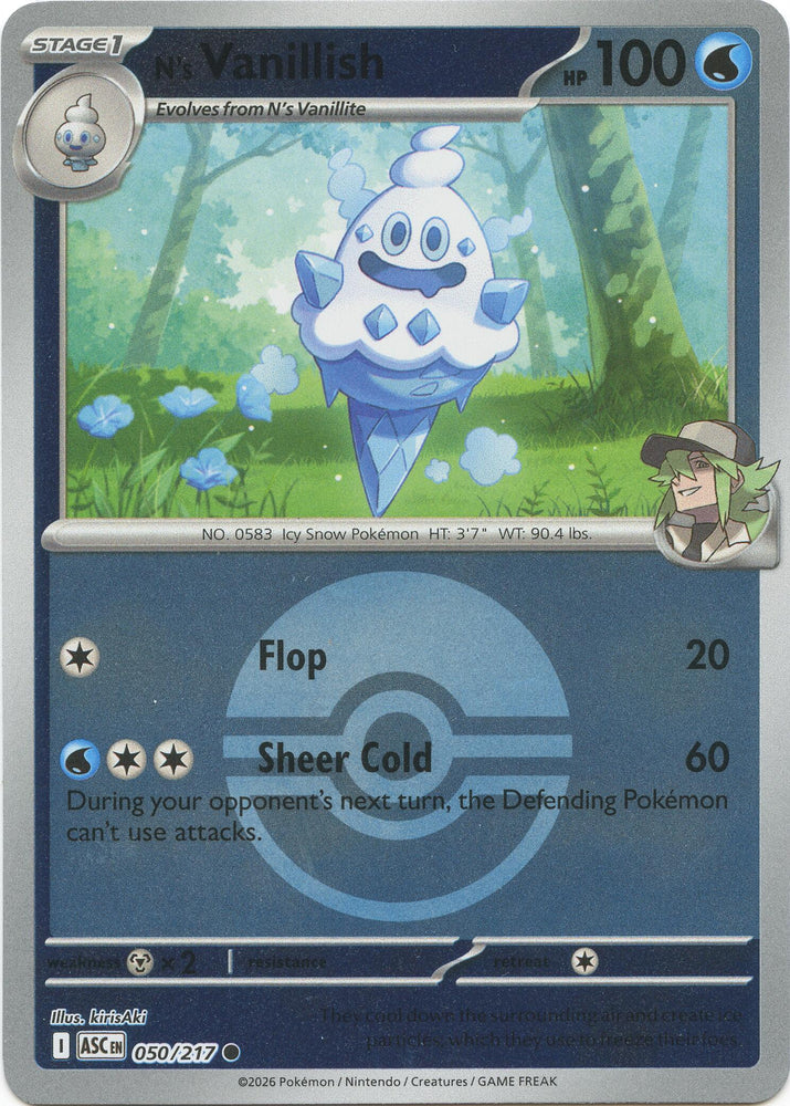 N's Vanillish (050/217) (Poke Ball) [Mega Evolution: Ascended Heroes] Pokémon