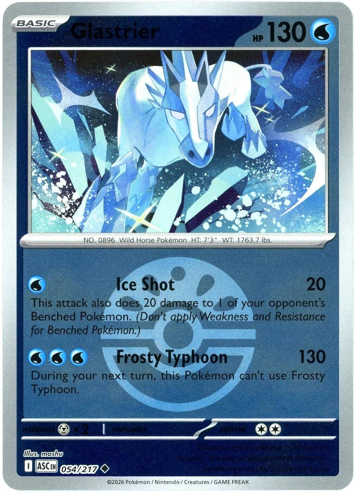 Glastrier (054/217) (Friend Ball) [Mega Evolution: Ascended Heroes] Pokémon