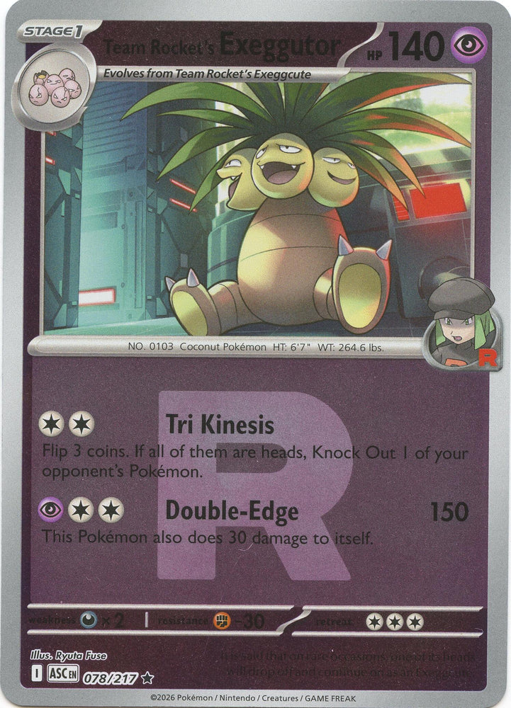 Team Rocket's Exeggutor (078/217) (Team Rocket) [Mega Evolution: Ascended Heroes] Pokémon