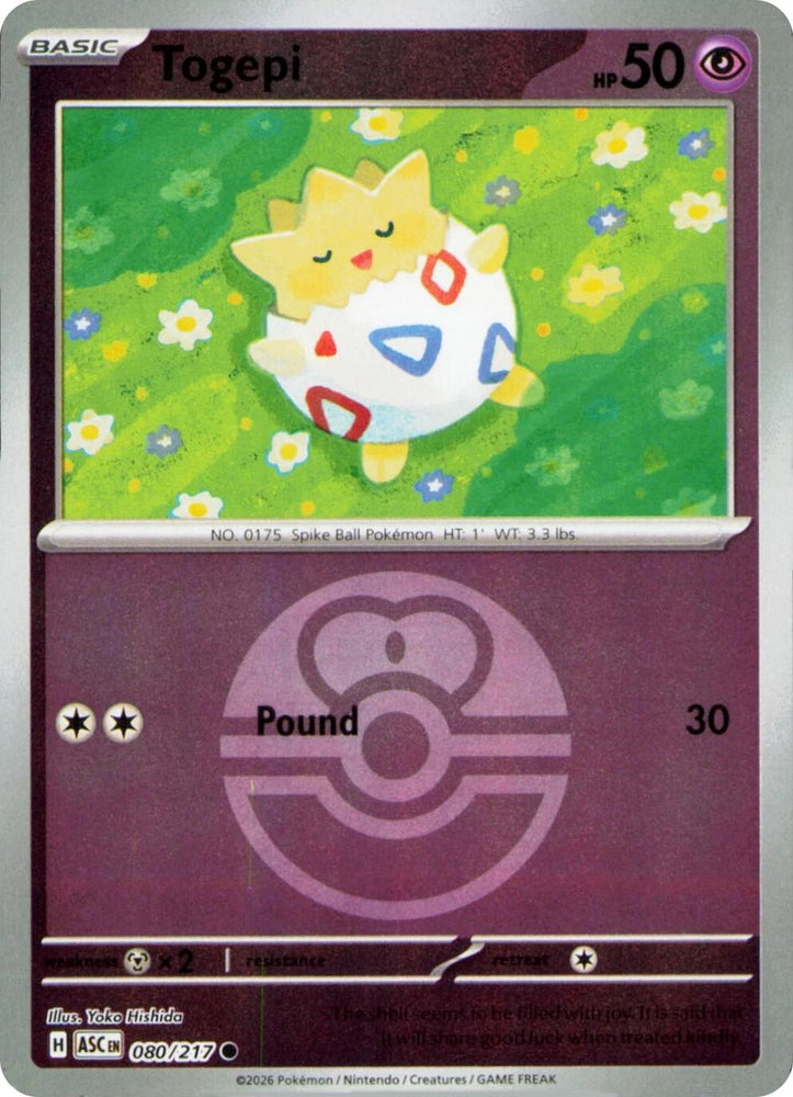 Togepi (080/217) (Love Ball) [Mega Evolution: Ascended Heroes] Pokémon