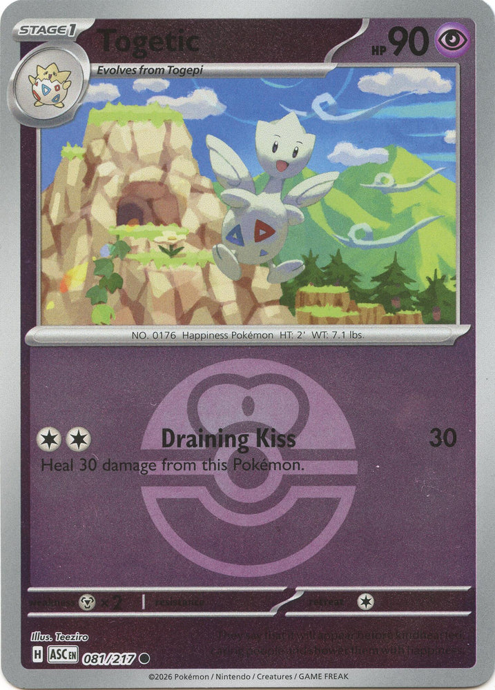 Togetic (081/217) (Love Ball) [Mega Evolution: Ascended Heroes] Pokémon