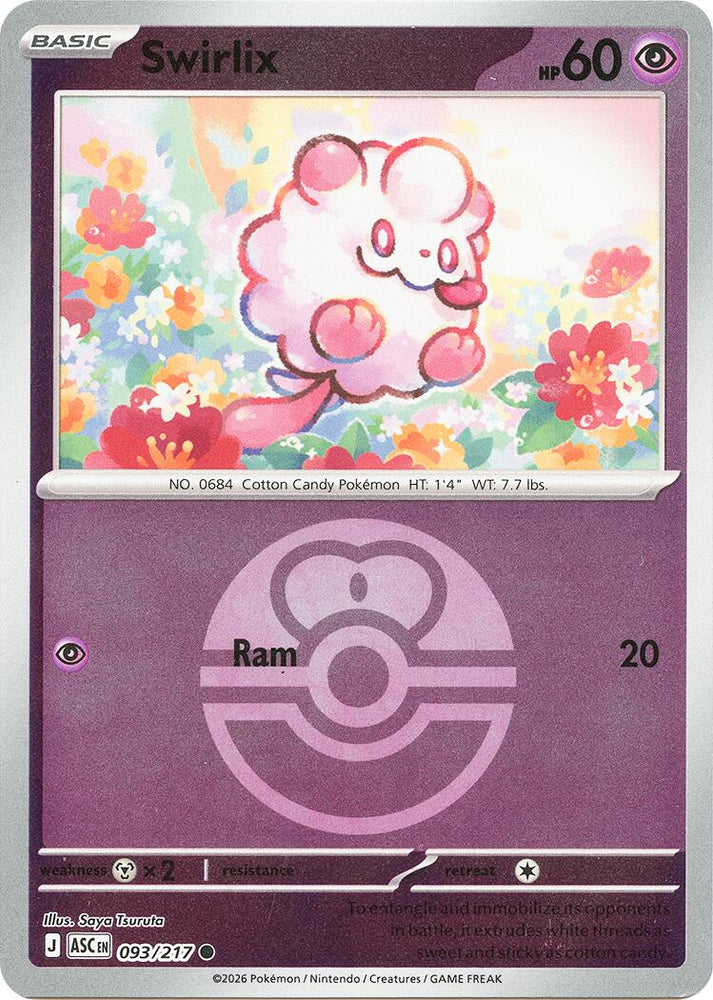 Swirlix (093/217) (Love Ball) [Mega Evolution: Ascended Heroes] Pokémon