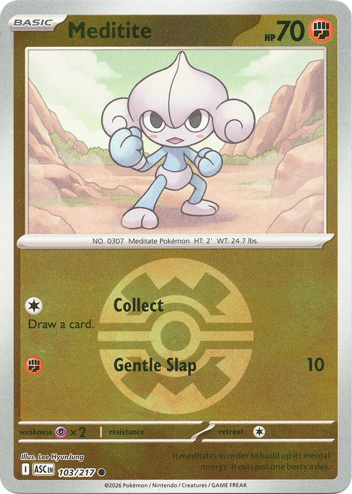Meditite (103/217) (Quick Ball) [Mega Evolution: Ascended Heroes] Pokémon
