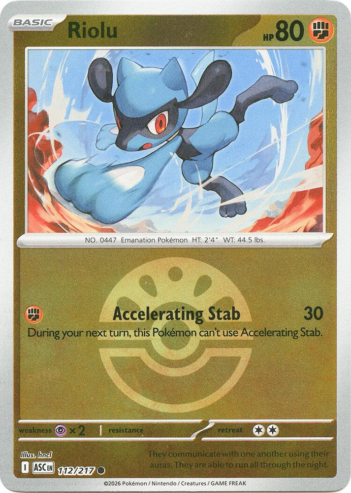 Riolu (112/217) (Friend Ball) [Mega Evolution: Ascended Heroes] Pokémon