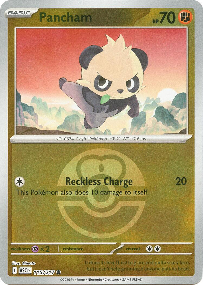 Pancham (115/217) (Love Ball) [Mega Evolution: Ascended Heroes] Pokémon