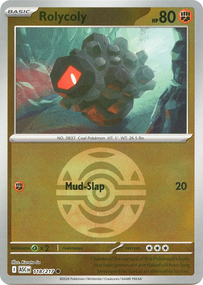 Rolycoly (118/217) (Dusk Ball) [Mega Evolution: Ascended Heroes] Pokémon