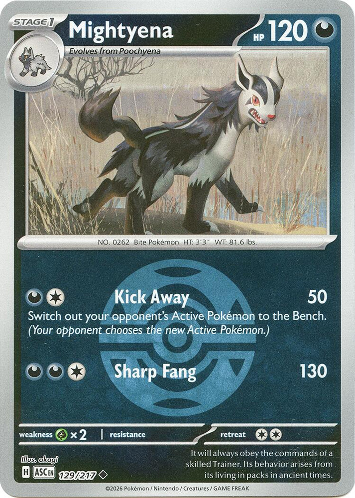 Mightyena (129/217) (Dusk Ball) [Mega Evolution: Ascended Heroes] Pokémon