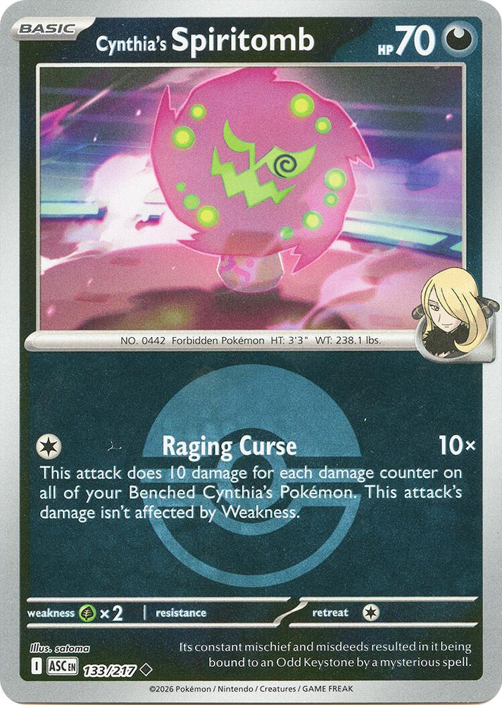 Cynthia's Spiritomb (133/217) (Poke Ball) [Mega Evolution: Ascended Heroes] Pokémon