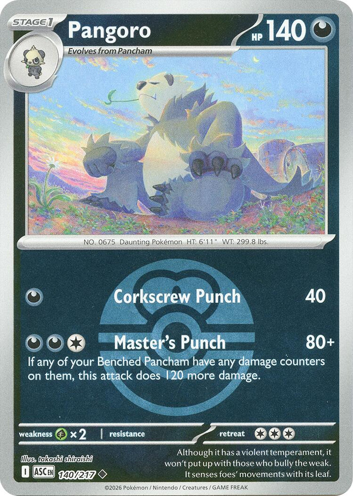 Pangoro (140/217) (Love Ball) [Mega Evolution: Ascended Heroes] Pokémon
