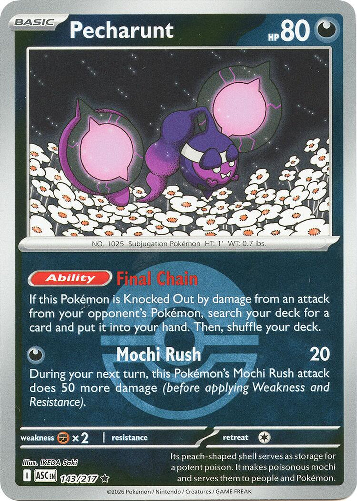 Pecharunt (143/217) (Poke Ball) [Mega Evolution: Ascended Heroes] Pokémon