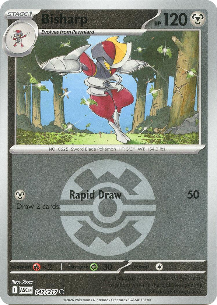 Bisharp (147/217) (Quick Ball) [Mega Evolution: Ascended Heroes] Pokémon