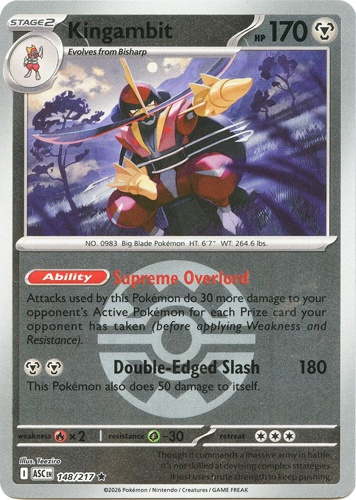 Kingambit (148/217) (Quick Ball) [Mega Evolution: Ascended Heroes] Pokémon