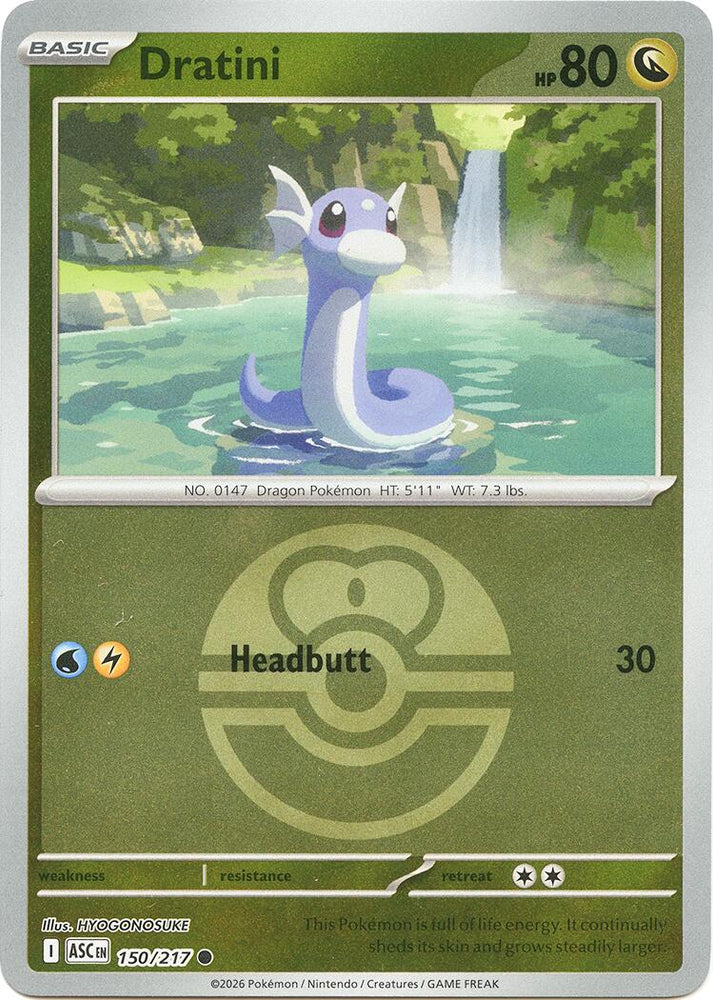 Dratini (150/217) (Love Ball) [Mega Evolution: Ascended Heroes] Pokémon