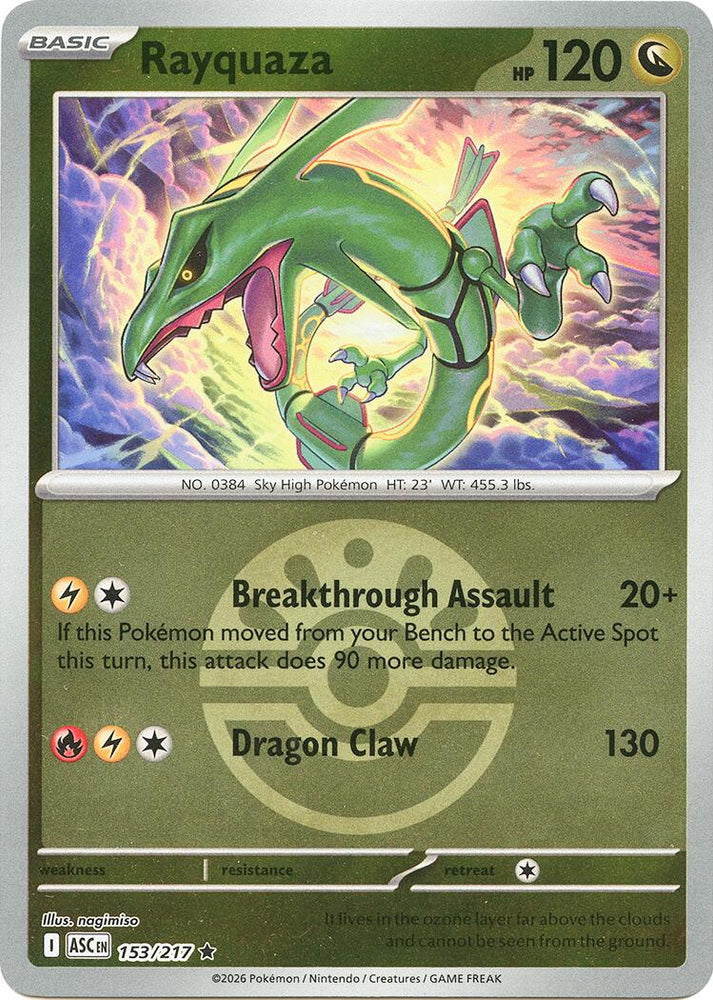 Rayquaza (153/217) (Friend Ball) [Mega Evolution: Ascended Heroes] Pokémon