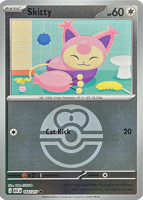 Skitty (165/217) (Love Ball) [Mega Evolution: Ascended Heroes] Pokémon