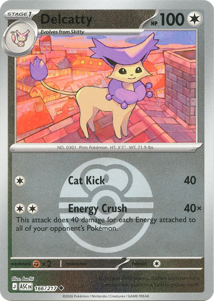Delcatty (166/217) (Love Ball) [Mega Evolution: Ascended Heroes] Pokémon