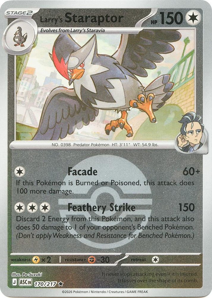 Larry's Staraptor (170/217) (Poke Ball) [Mega Evolution: Ascended Heroes] Pokémon