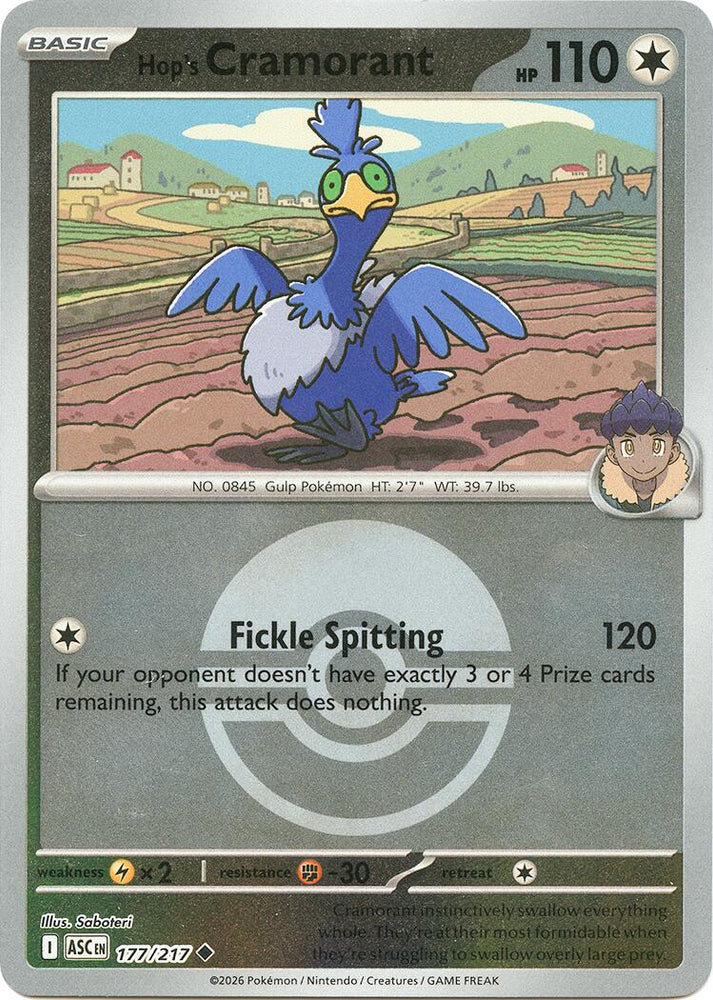 Hop's Cramorant (177/217) (Poke Ball) [Mega Evolution: Ascended Heroes] Pokémon