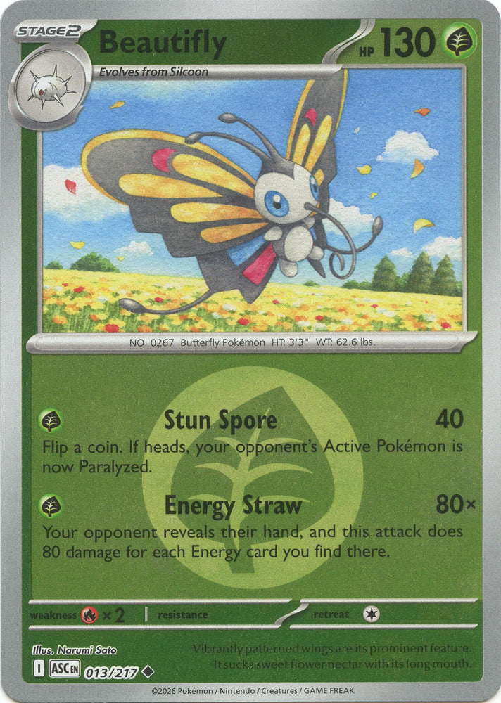 Beautifly (013/217) (Energy Symbol Pattern) [Mega Evolution: Ascended Heroes] Pokémon