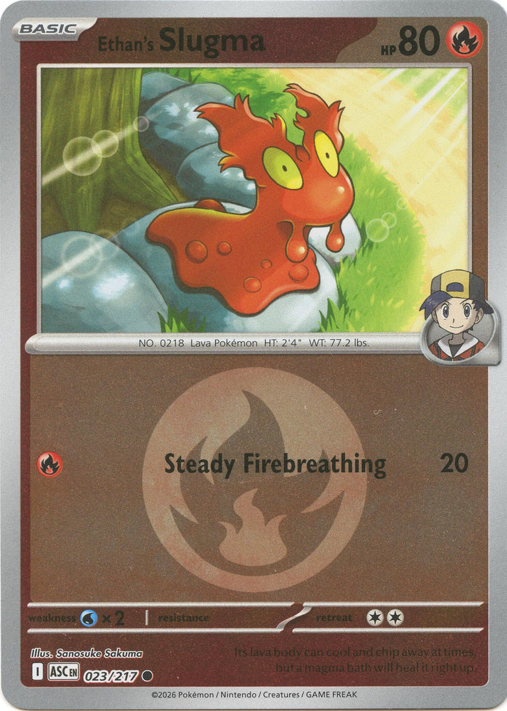 Ethan's Slugma (023/217) (Energy Symbol Pattern) [Mega Evolution: Ascended Heroes] Pokémon